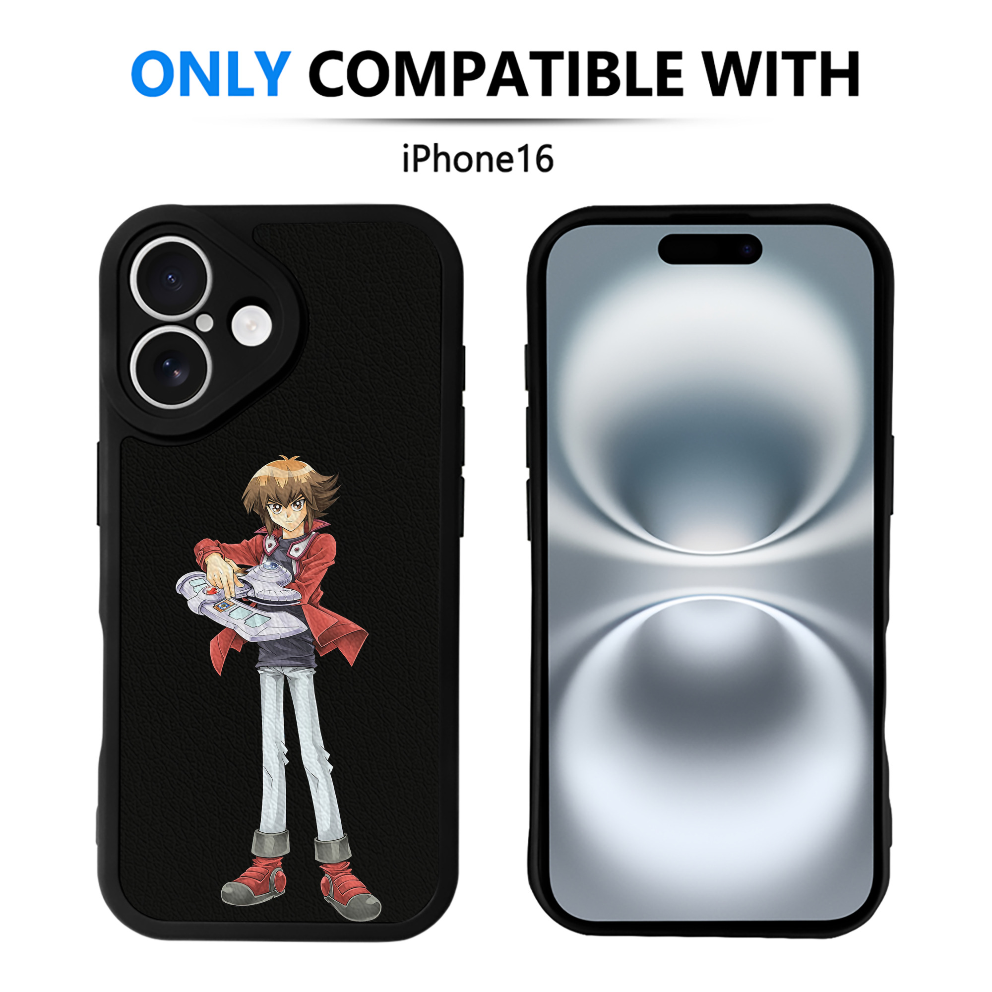 遊☆戯☆王 Yu-Gi-Oh! 【iPhone 16シリーズ対応】シリコンスマホケース（レザー調） 材質：シリコン